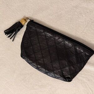 Vintage Jay Herbert Black Quilted Clutch